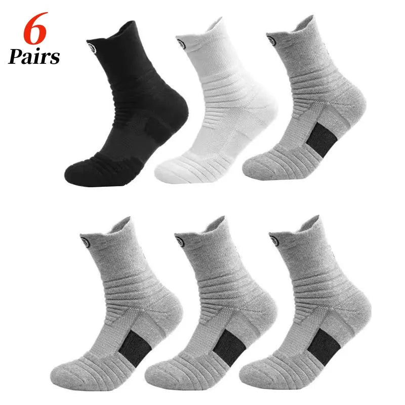 KnoSocks Men's Breathable & Moisture-Wicking Crew Socks (6 pairs)