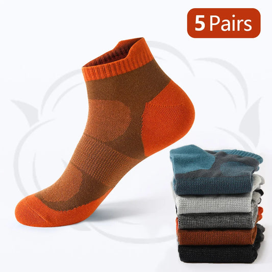 Men's Sports Mesh Casual Wicking Athletic Ankle Socks  5 Pairs/Lot High